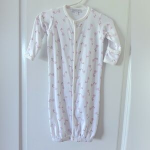 NWOT Magnolia Baby Worth the Wait Converter Baby Gown Pink Storks Pima Cotton